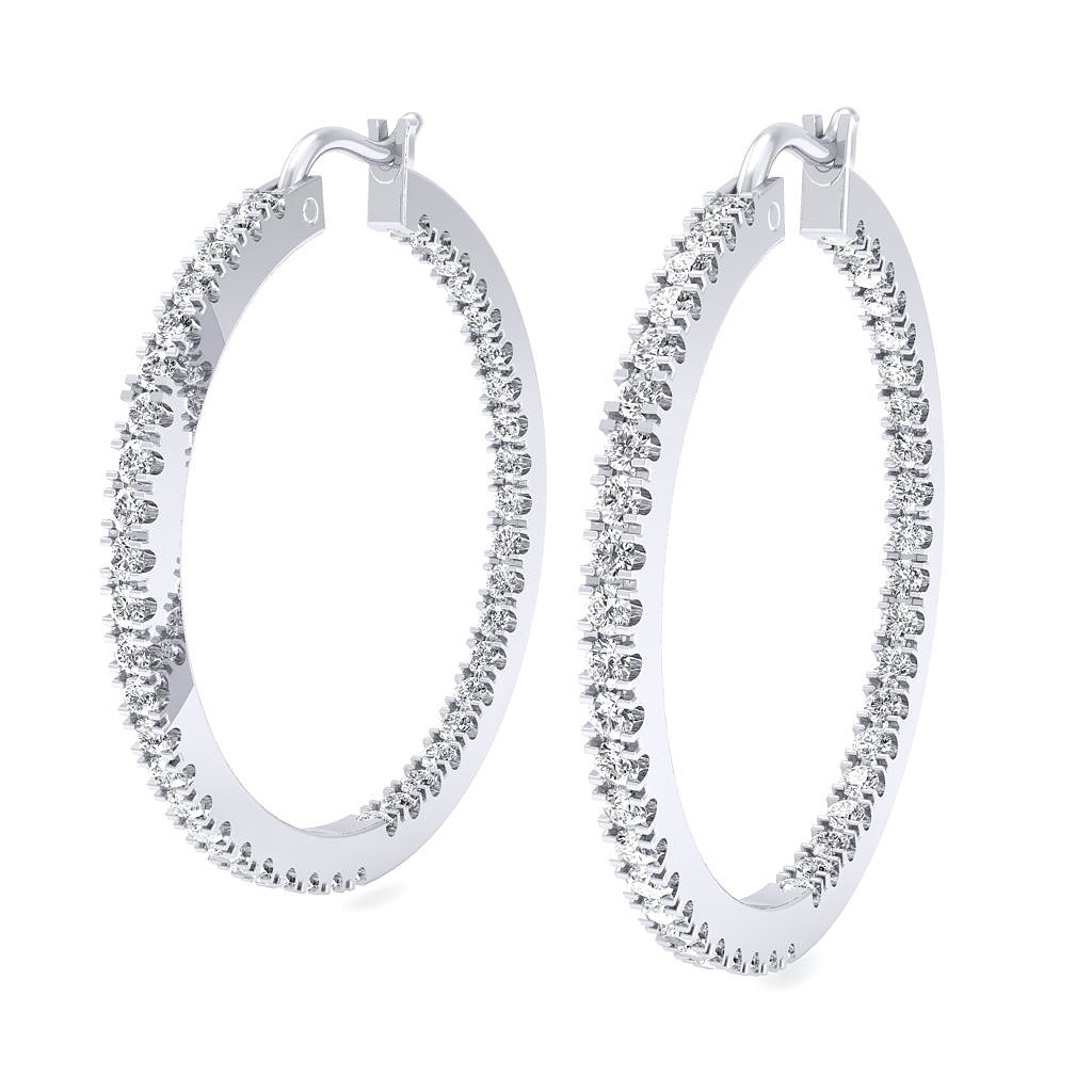 The Anastasia Hoop Earrings - Diamond Jewellery at Best Prices in India ...