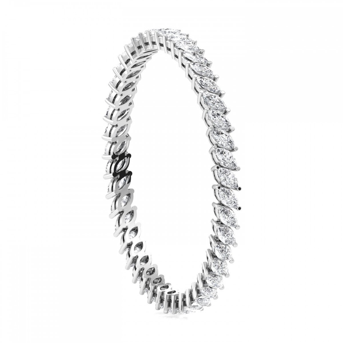 The Marquise Solitaire Bangle