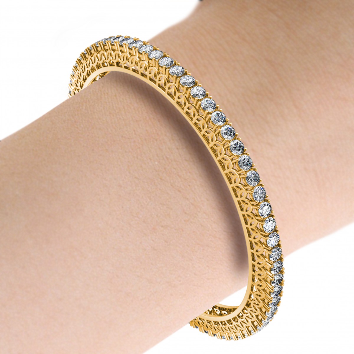 The Kiya Single Line Bangle Diamond Jewellery at Best Prices in India SarvadaJewels