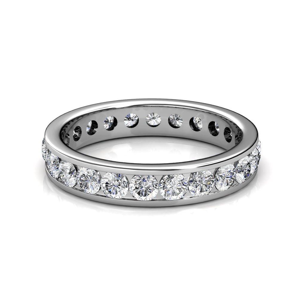 Eternity wedding band, white gold and diamonds - Categories