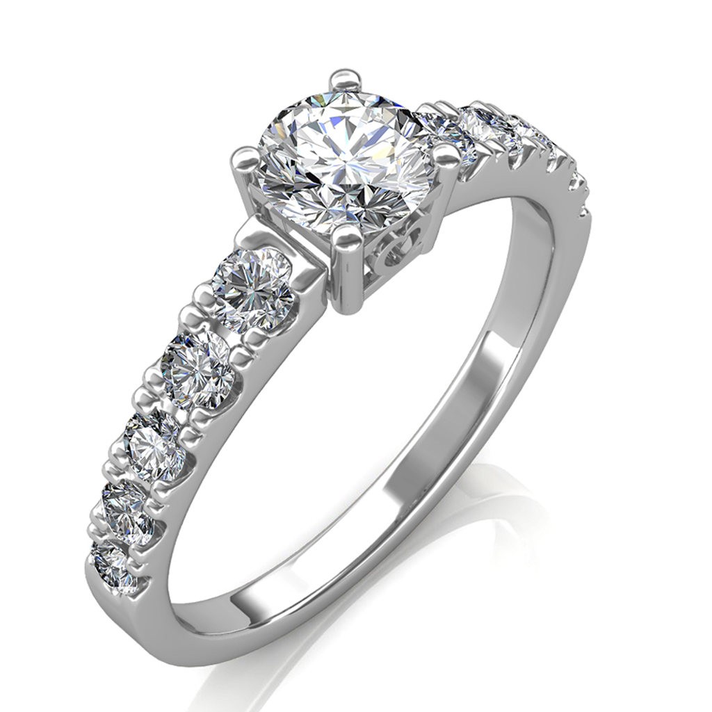 Rivka 17ct Round Cut Diamond Engagement Ring | Nekta New York