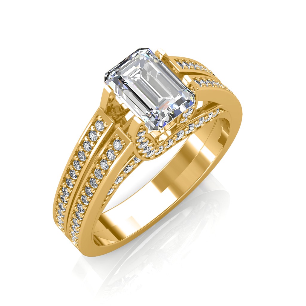 The Extraordinaire Emerald Ring Solitaire Diamond Rings at Best Prices in India SarvadaJewels