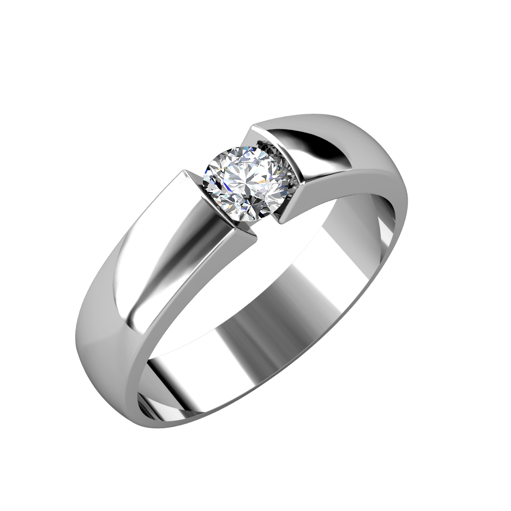 Solitaire Diamond Engagement Ring For Men DGR20 - Gandaram Jewellers