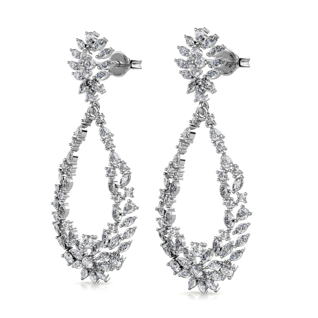 Diamond earrings sale long