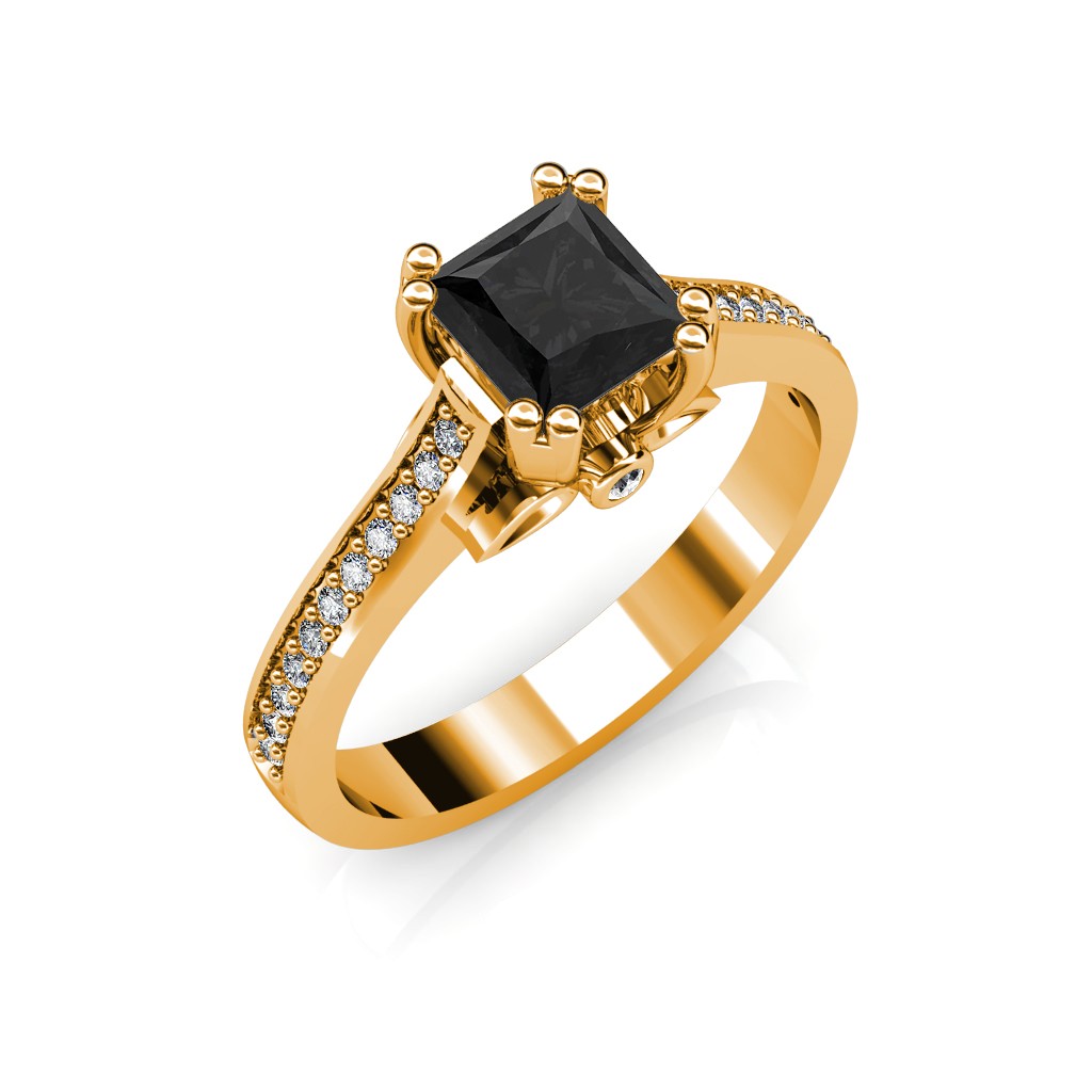 The Meline Black Diamond Ring 1.00 carat Diamond Jewellery at Best Prices in India SarvadaJewels