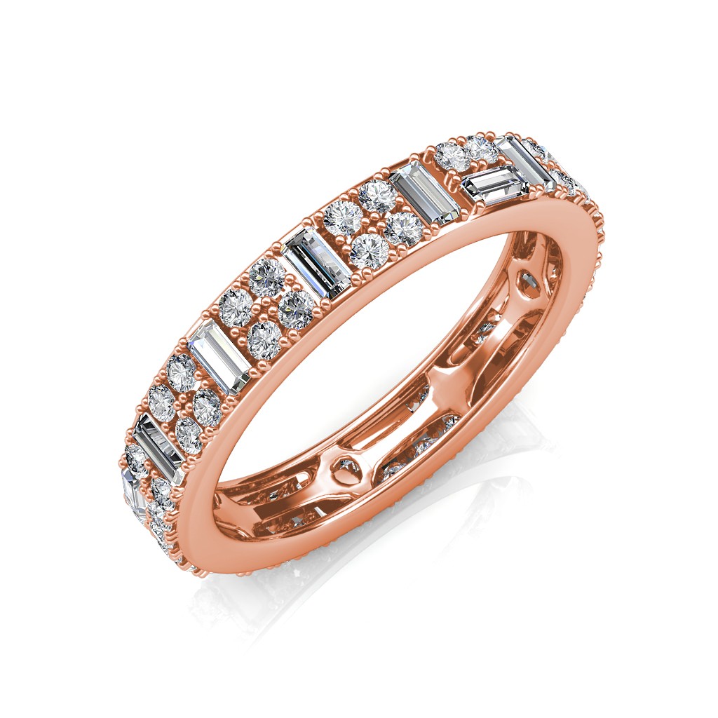 Dot dash diamond eternity clearance ring