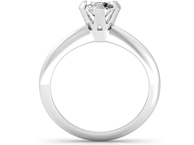 Oval Six Prong Solitaire Diamond Engagement Ring