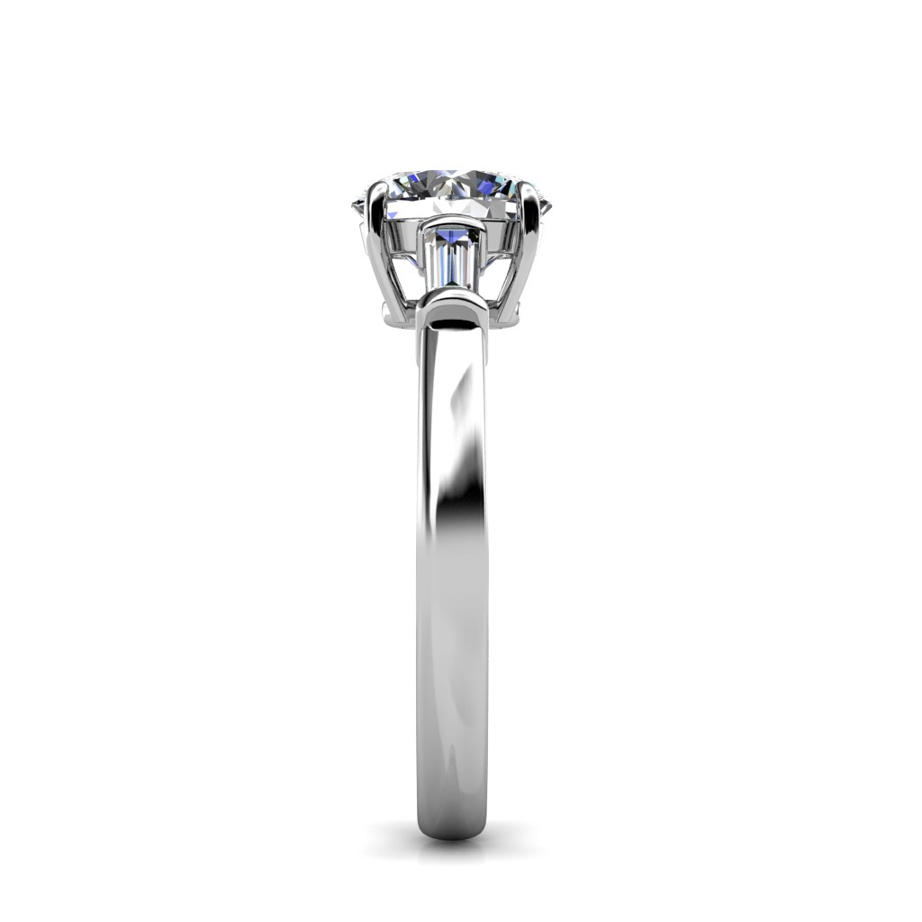 The Laura  Baguette Ring  Solitaire Diamond Rings  at Best 