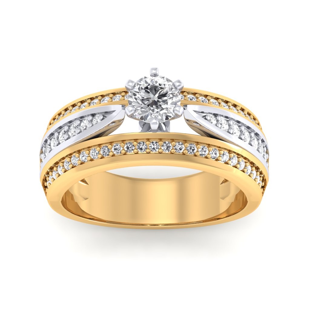 Buy Round 18KT Yellow Gold Ring Online | ORRA