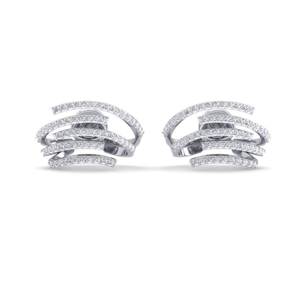 The Astra Huggie Diamond Earrings