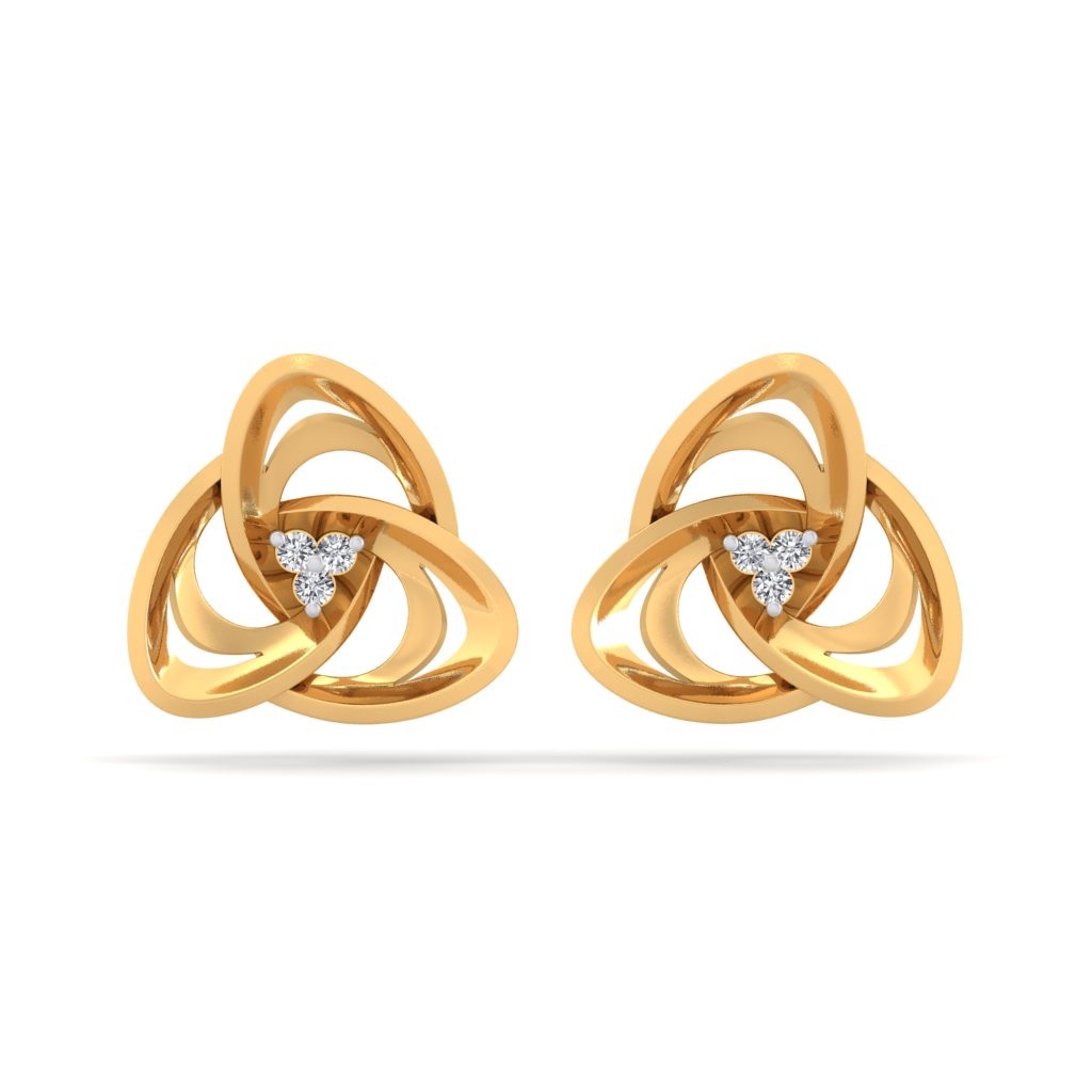 Buy Elegant White Stone Gold Earring Design One Gram Gold Bali Earrings for  School Girls