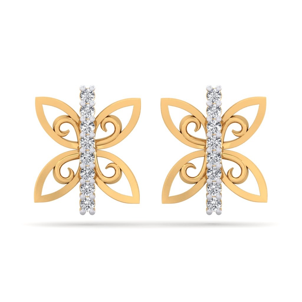 Golden Butterfly Bloom Earrings – GIVA Jewellery