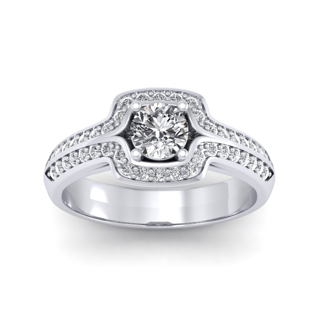 0.60 carat 18K White Gold - Amanda Engagement Ring