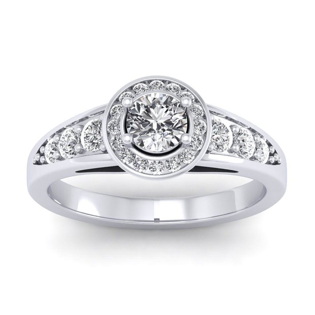 Diamond Engagement Ring 1 1/5 ct tw Round 14K White Gold | Jared