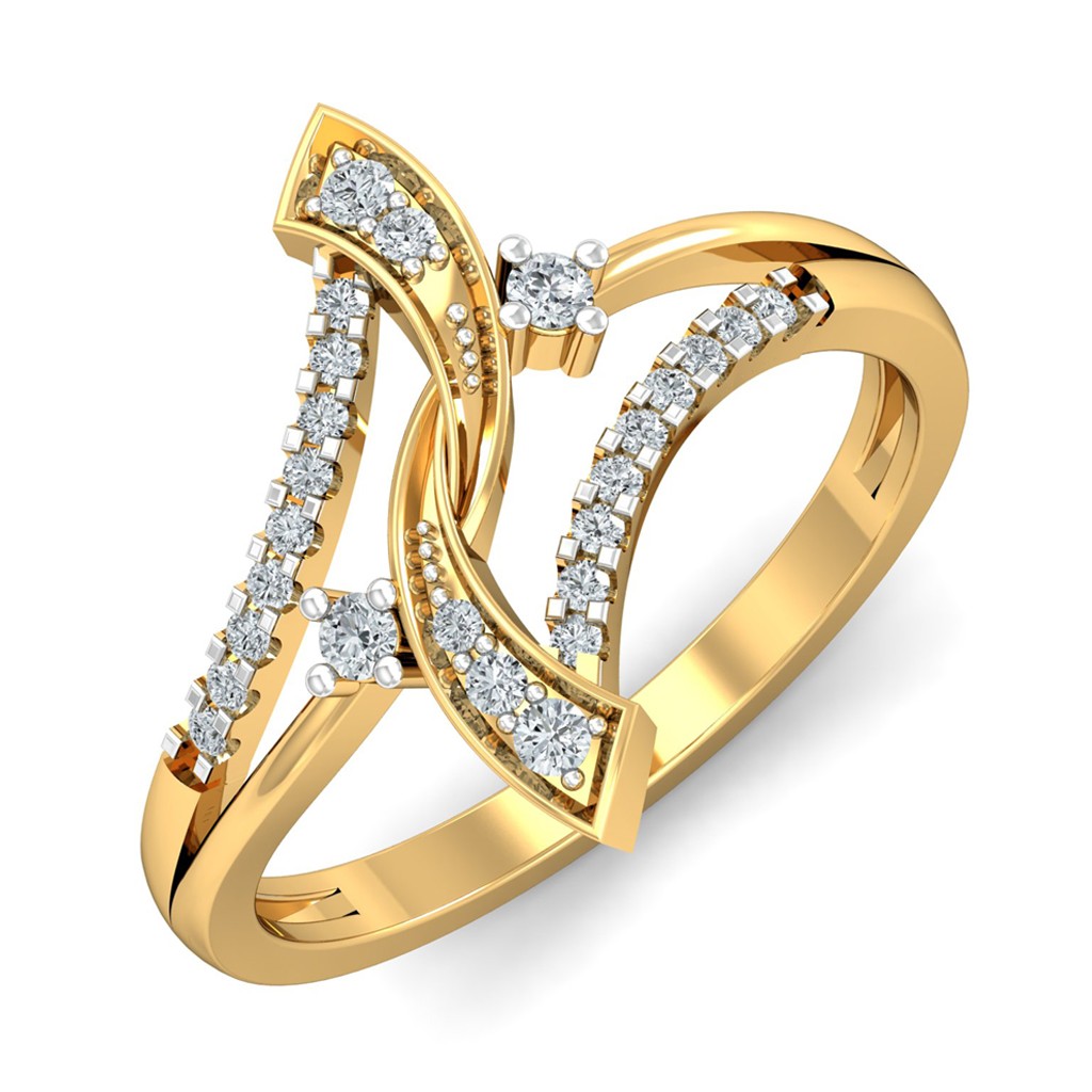 14k Solid Gold Diamond Leaf Band Ring, Diamond Leaf Ring, Diamond Gold Ring  at Rs 13500 | Pave Diamond Ring in Surat | ID: 23645234333