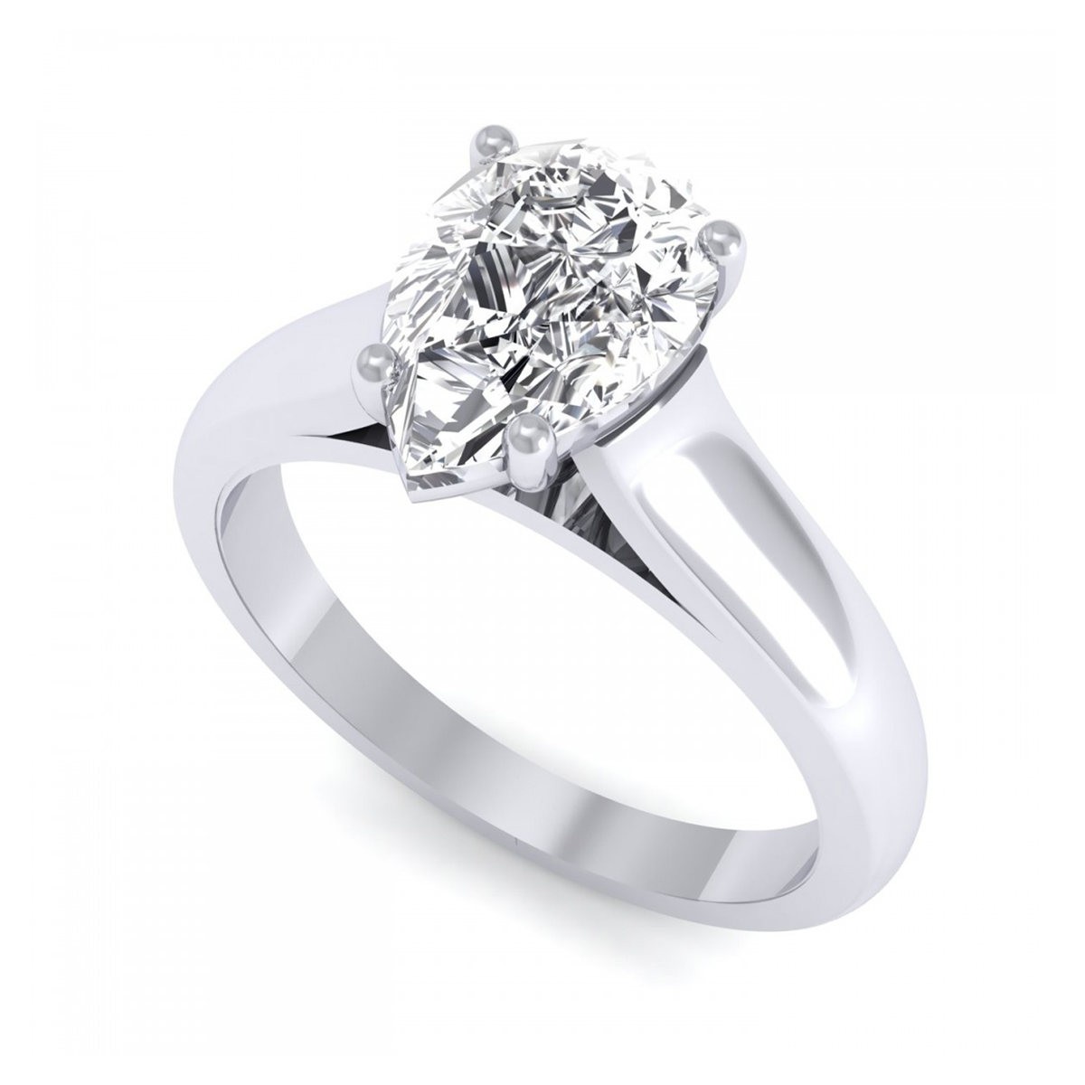 0.50 carat Platinum - Avalush Pear Ring