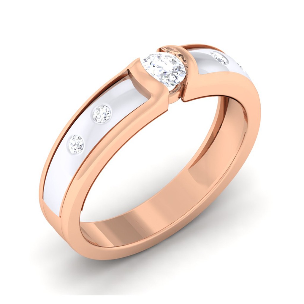 0.24 carat 18K White & Rose Gold - Renee Engagement Ring