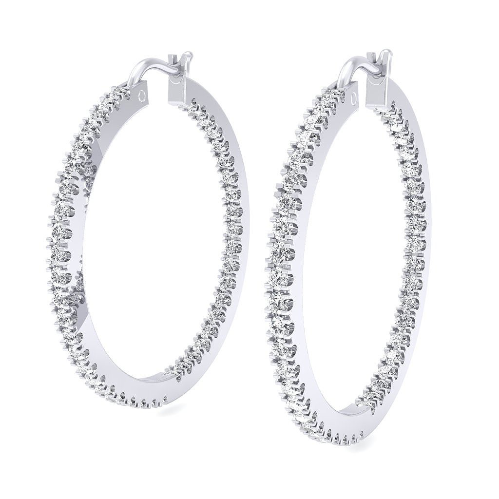 The Anastasia Hoop Earrings Diamond Jewellery at Best Prices in India SarvadaJewels
