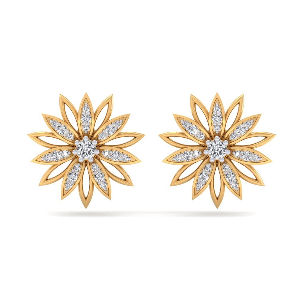 sunflower Diamond Earring