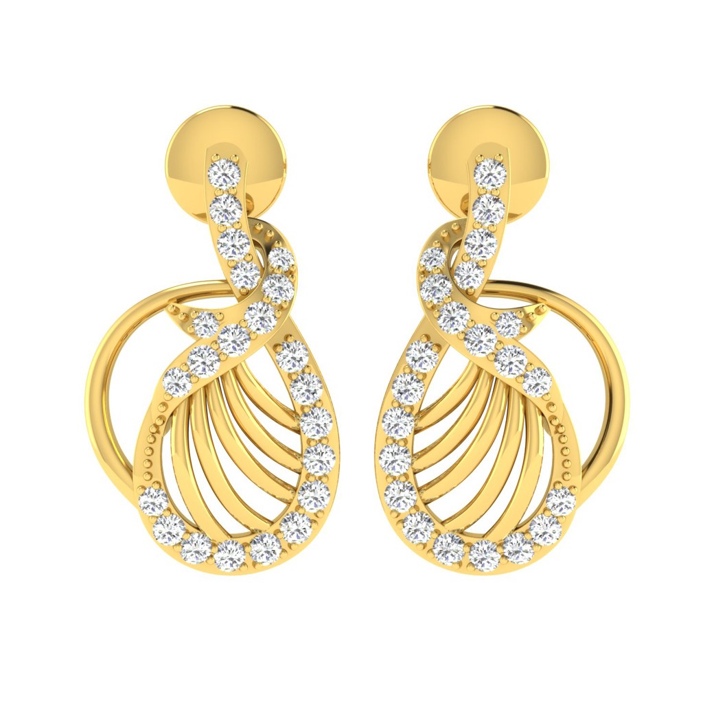 Light weight diamond earrings online