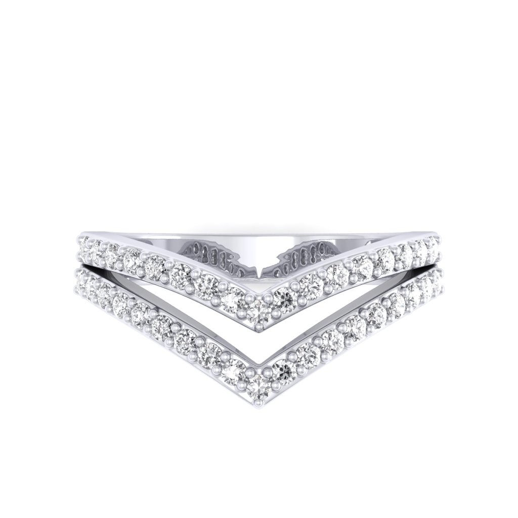 Round Ellegent V Shaped Designer Diamond Ring at Rs 28000 in Mumbai | ID:  27402606962