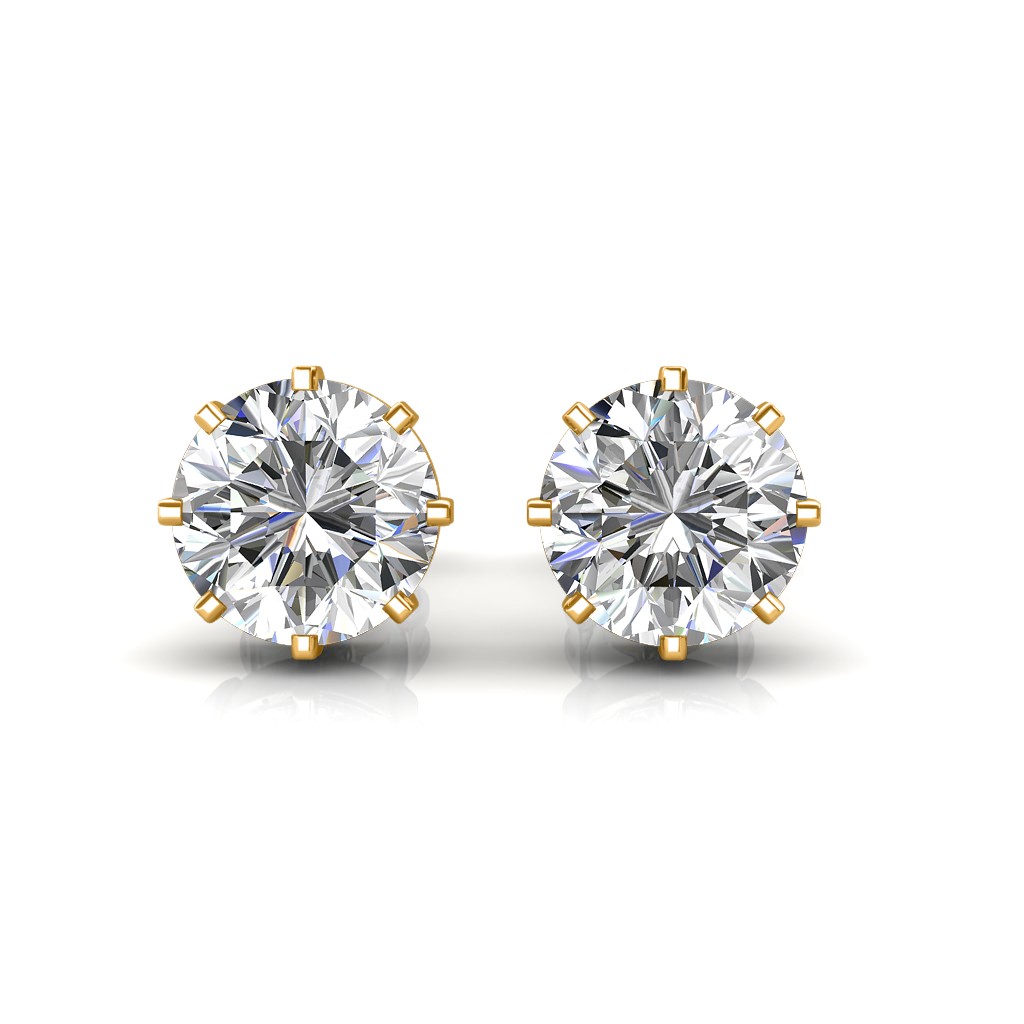 Solitaire diamond stud earrings deals