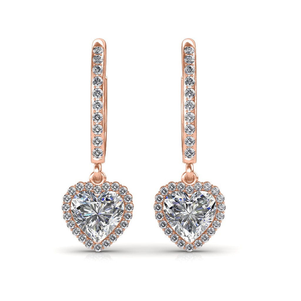 The Myra Heart Earrings Solitaire Diamond Earrings at Best Prices in India SarvadaJewels