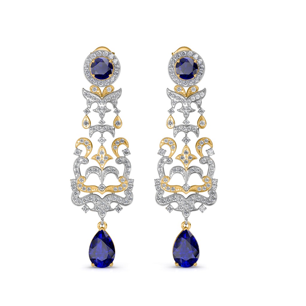 The Irina Chandelier Earrings - Yellow