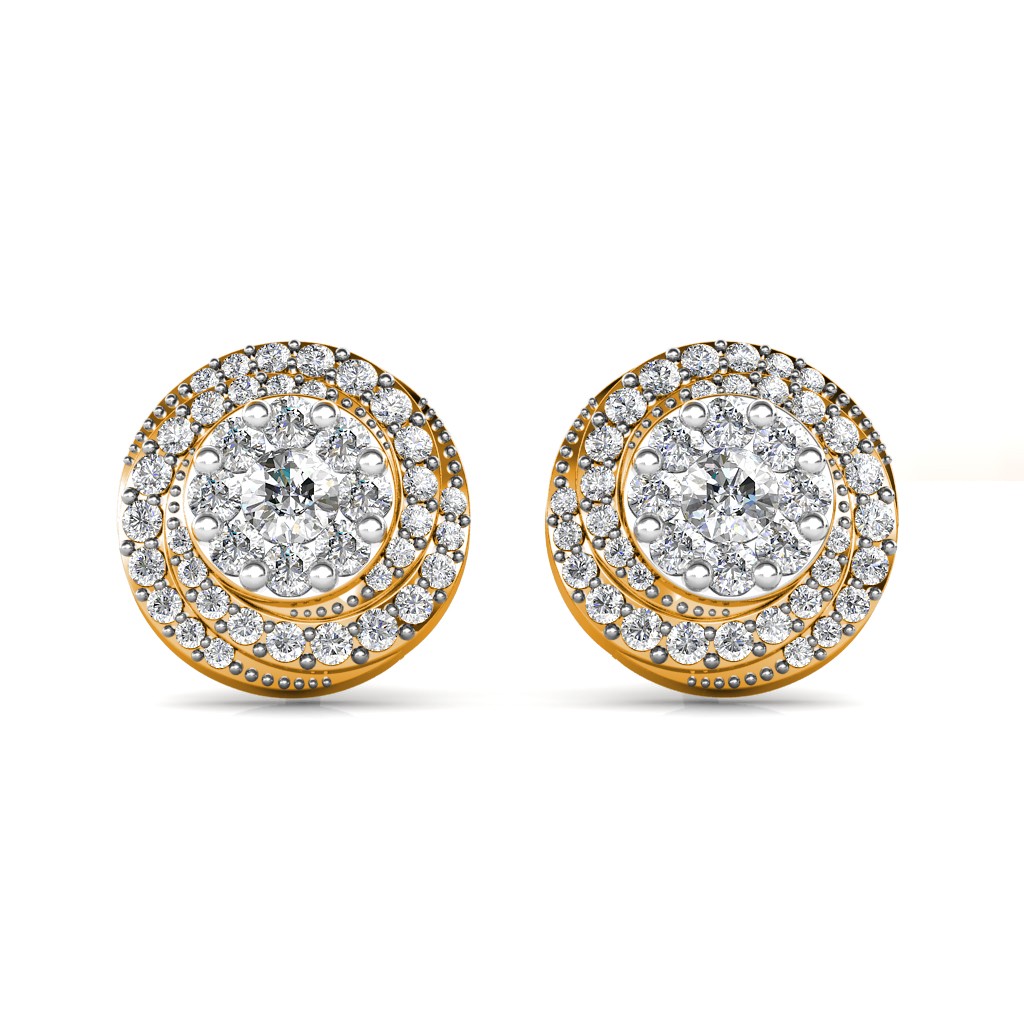 Pressure setting diamond earrings clearance