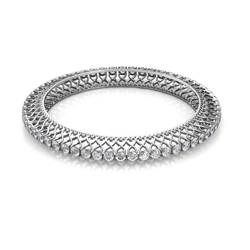 Single line diamond bangles price on sale