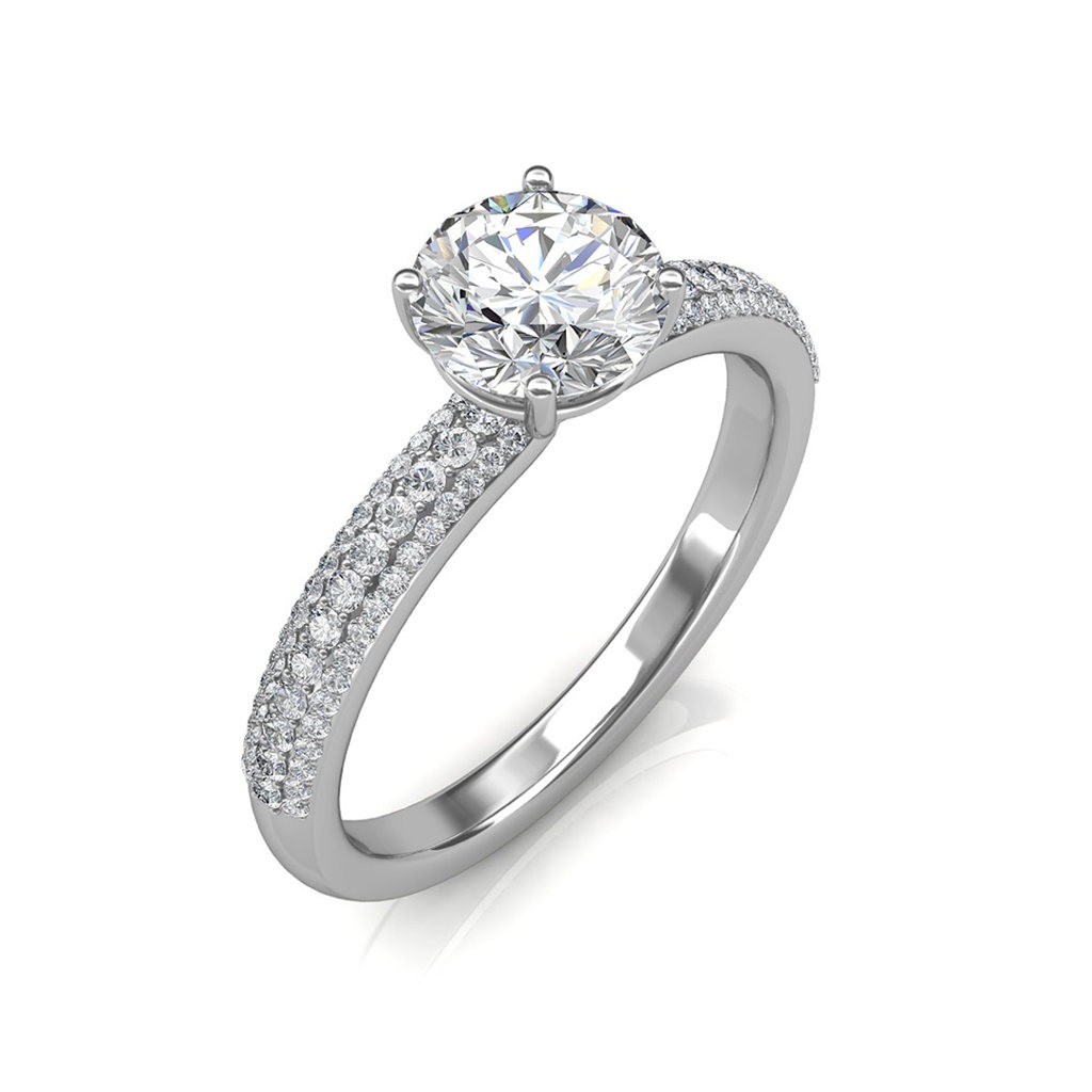 1.05 carat Platinum Forever Love Engagement Ring