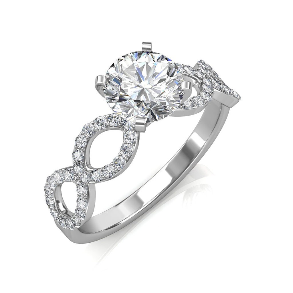 Hand-1.52 carat Platinum - Eternity Engagement Ring