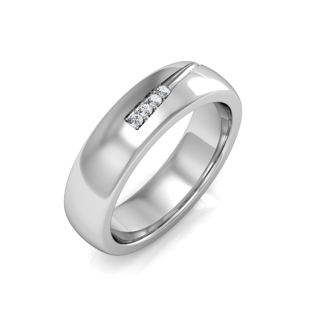 Silver ring with online platinum coating price