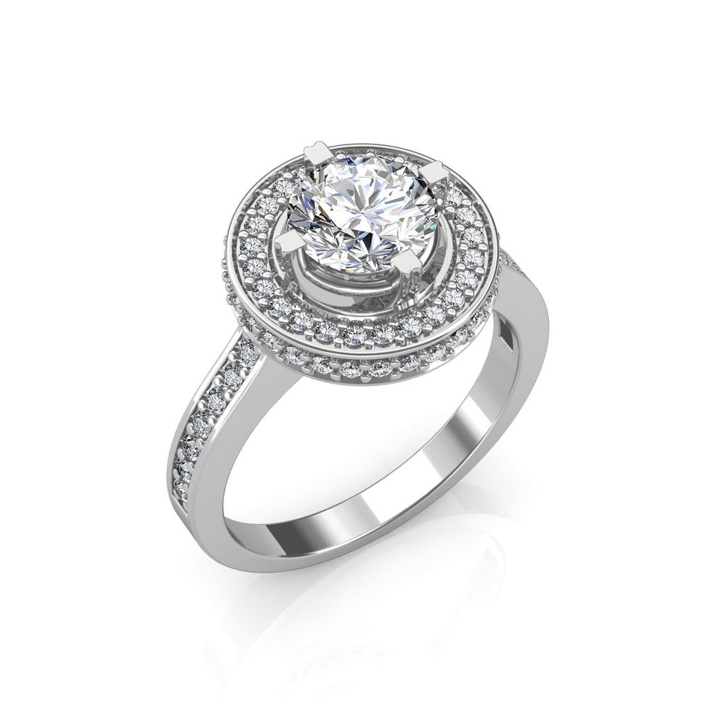 The Dual Halo Solitaire Ring