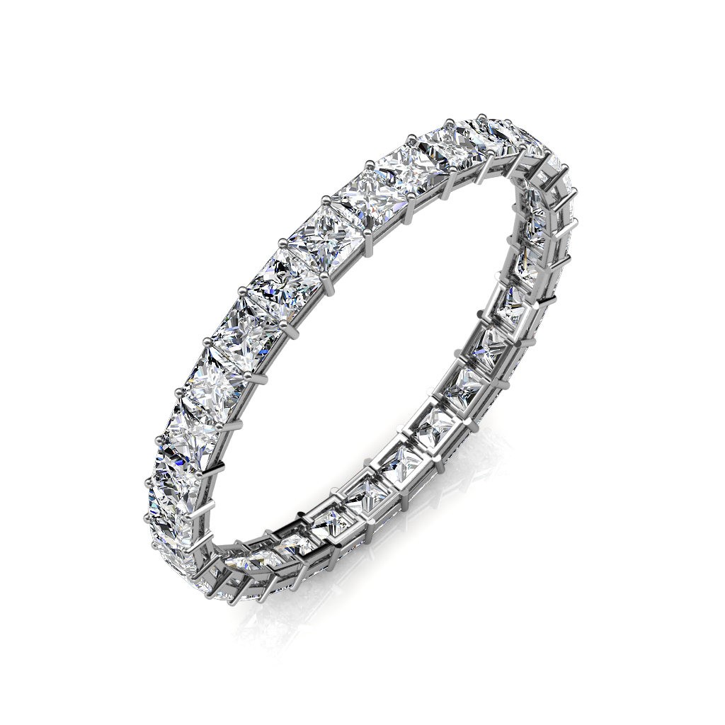 White Gold Calliope Full Eternity Ring - 5 cent diamonds