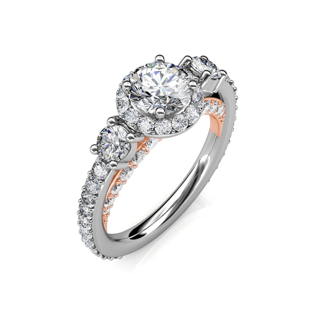 15 Retro Two-Tone Diamond Engagement Ring in 14k/18k Gold - Filigree  Jewelers