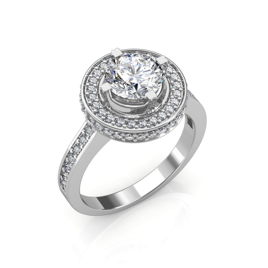 The Dual Halo Solitaire Ring