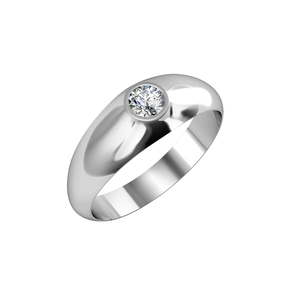 Platinum ring with one diamond online