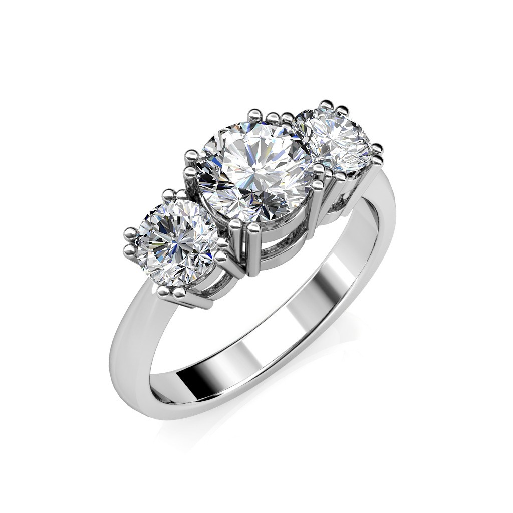 Three solitaire diamond ring discount