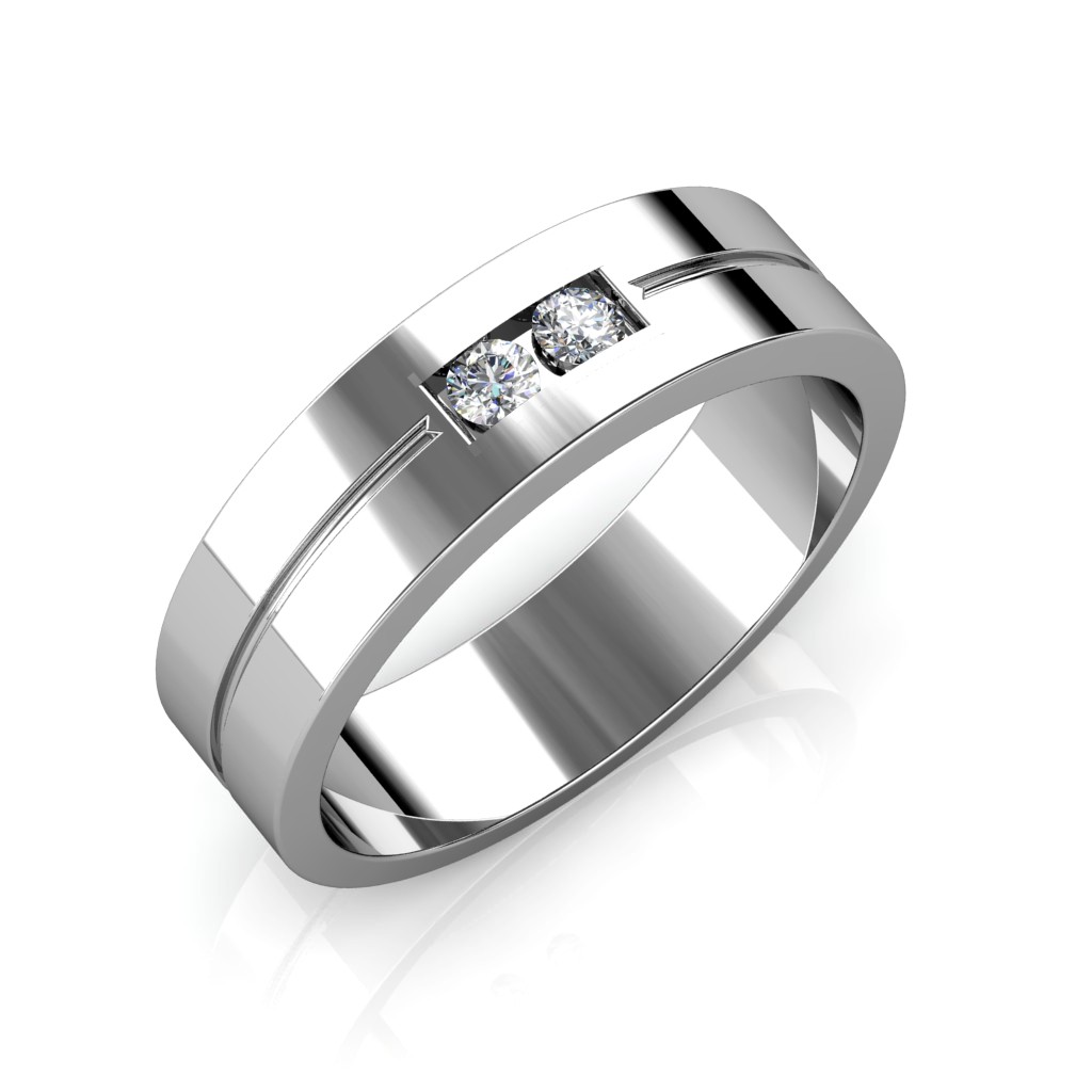 Buy Platinum and Diamond Ring for Men Online | ORRA