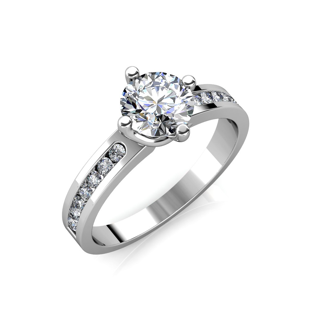 0.91 carat Platinum - Jeannot Engagement Ring