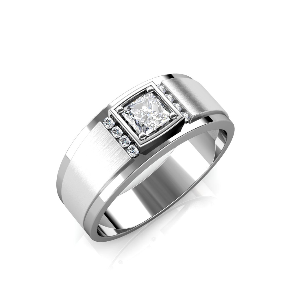 Buy Beautiful Curvy Motif Platinum Mens Ring- Joyalukkas