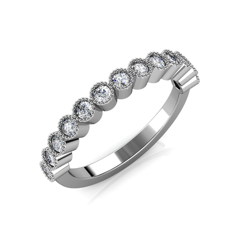 The Evy Milgrain Ring Platinum