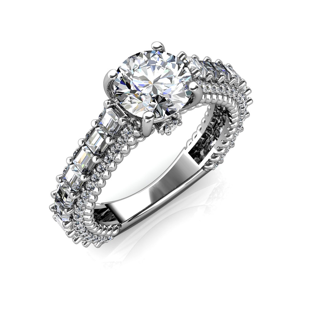 Destiny Diamond Bridal Set, Pave, 7.5 Carat, Platinum – Best Brilliance