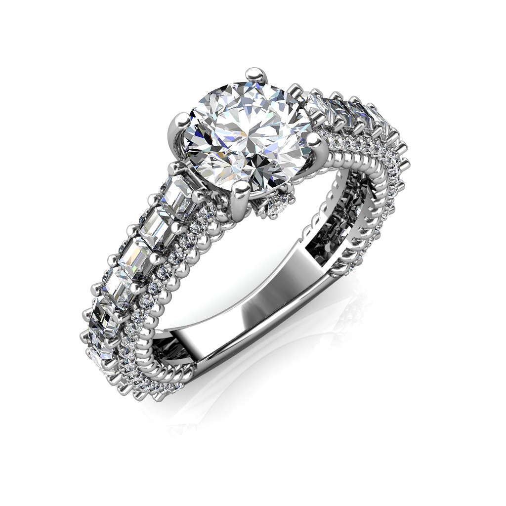 2.71 carat Platinum The Nia Solitaire Engagement Ring