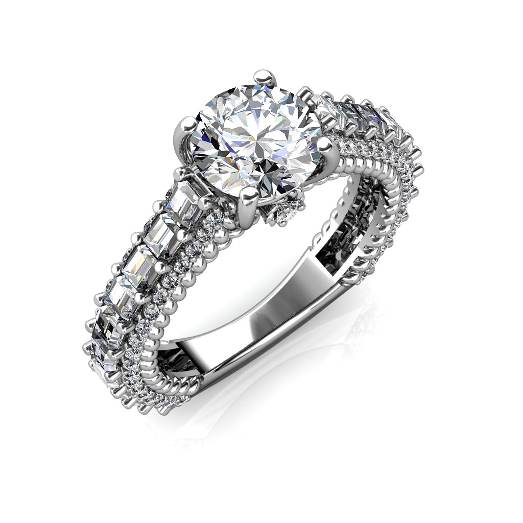 1 Carat Solitaire Platinum Engagement Ring JL PT 1269-C