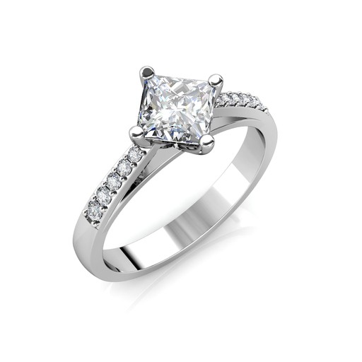 Blossom Platinum Diamond Ring