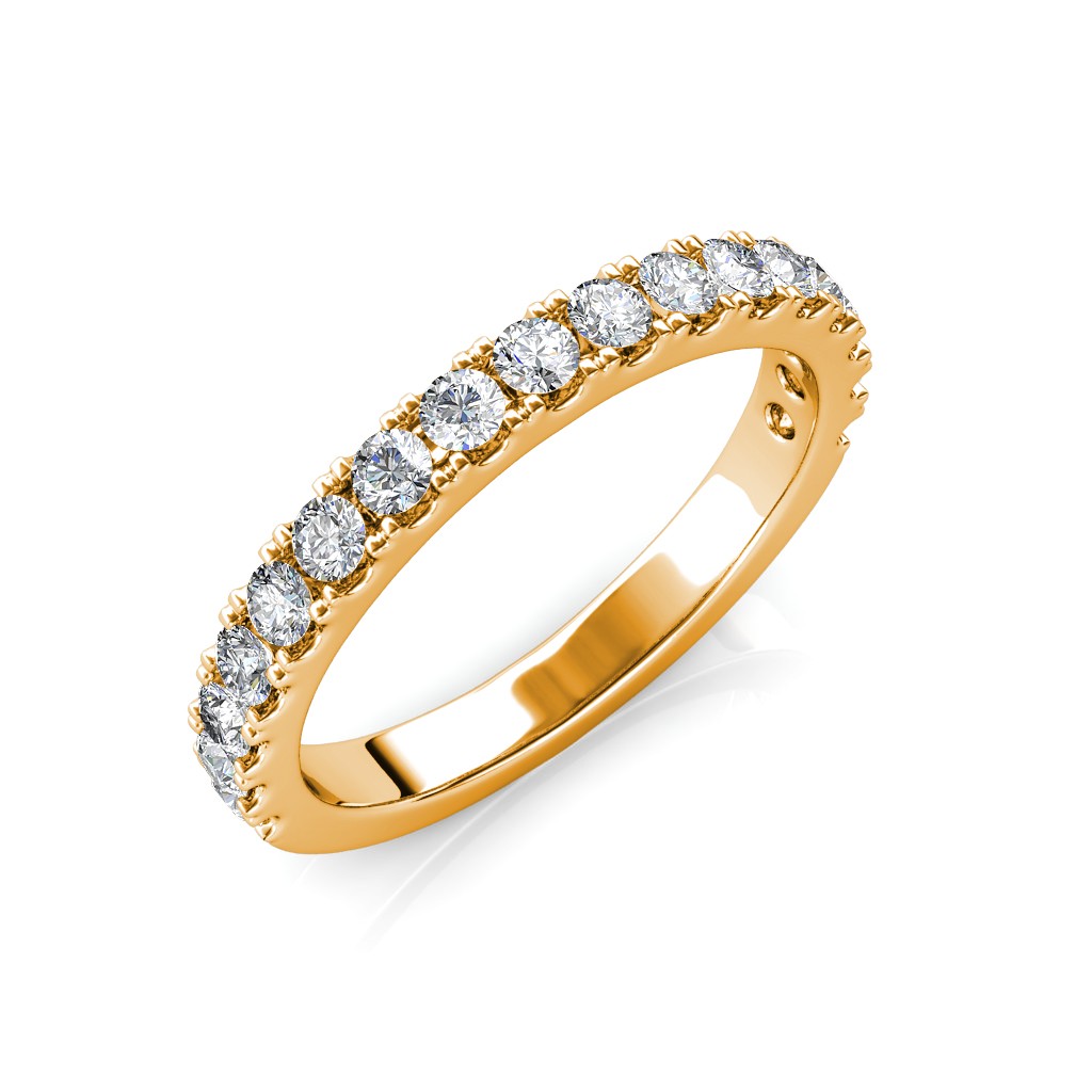 Yellow Gold Half Eternity Ring