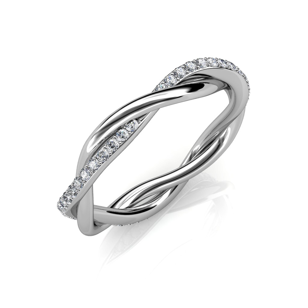 The Ameya Twist Ring- Platinum Jewellery at Best Prices in India | SarvadaJewels.com