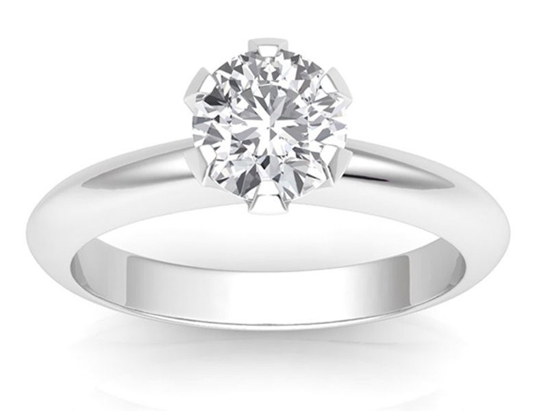 1.50 carats Platinum - Classic Six-Prong /Six-Claw Engagement Ring